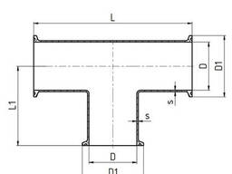 30419 AS Тройник (Т-деталь) Ц-Ц-Ц — AISI 316L