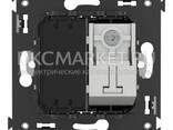 4402513 Розетка Tv Проходная В Стену, "Avanti", "Черный Квадрат" - фото 2