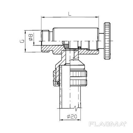 5310 A – Кран уровномера-стандарт нержавеющий – AISI 304