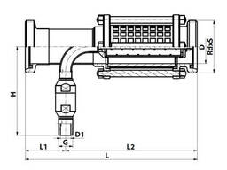 5331 V – Насытительная свеча прямая, просверленное тело нержавеющая – AISI 304