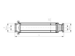 53470 – Трубный фильтр прямой Г-Г нержавеющий – AISI 304