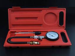 A1 Tools Индикатор компрессии бензинового двигателя Profi (0-21Bar, М14, М18 + жесткий. ..