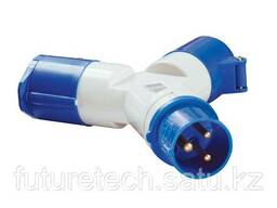 Адаптер двухлучевой TS1012 2P+ PE 16A 380В IP44 IEK ***