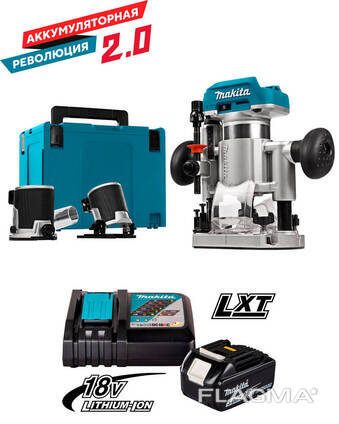 Аккумуляторный фрезер Makita DRT50ZJX2(R)