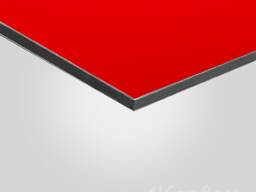 Алюминиевая композитная панель красная ГЛЯНЦЕВЫЙ