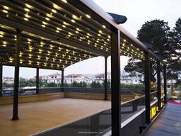 Алюминиевая пергола, маркиизы, лемельная пергола.