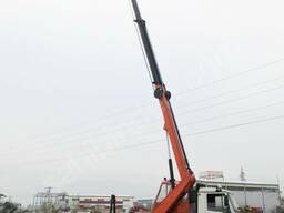 Установка на шасси автовышки, автовышка, телескопическая вышка, установка вышки, установка