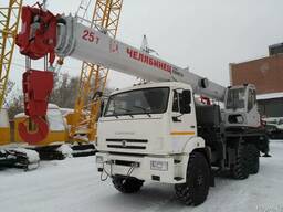 Автокран 25 тонн стрела 33м - шасси Урал, Камаз Евро 5