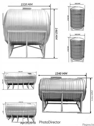 Баки для воды из пищевой нержавейки