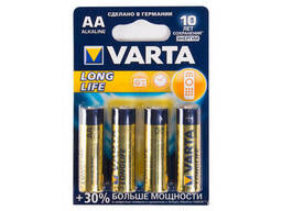Батарейка Varta Longlife Mignon 1.5V - LR6/AA 4 шт в блистере