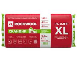 Базальтовая вата Rockwool Скандик 1200х600х100 мм 6 плит (минвата, минплита)