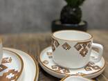 Белый чайно-столовый сервиз с карамельным орнаментом Vassila - фото 3