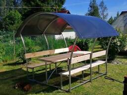 Беседка дачная из поликарбоната