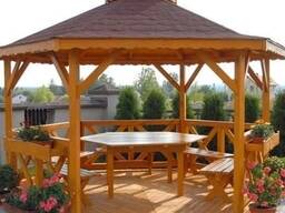 Беседка деревянная 4м х 4 м