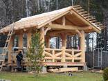 Беседка из оцилиндрованного или рубленного бревна - фото 3