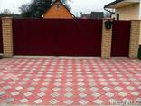 Брусчатка, тротуарная плитка, бордюр, пескоблок укладка - фото 3