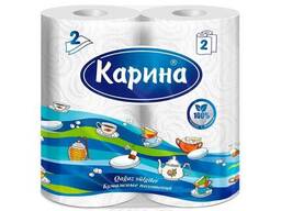 Бумажные полотенца Карина 2 рулона