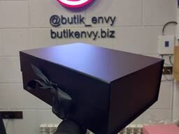 Черная Подарочная Магнитная Коробка. Коробочка. Упаковка для подарка.