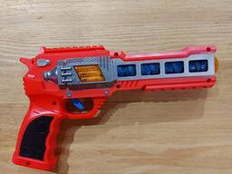 Детский Игрушечный пластиковый пистолет Space Marines. Лазер музыка.