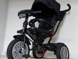 Детский велосипед трехколесный Ferrari с родительской ручкой/Kaspi RED