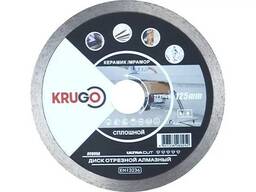 Диск алмазный ультратонкий сплошной 125x1,4x22,23 мм Krugo RCD05A