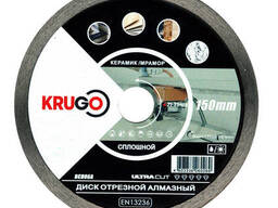 Диск алмазный ультратонкий сплошной 150x1,6x22,23x8 мм Krugo RCD06A
