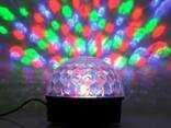 Диско-шар с МР3-плеером LED Crystal Magic BALL Light ver.2 {USB, microSD, пульт ДУ} - фото 1
