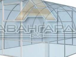 Длина 8 метров теплица "Удачная Классик" СПК Skyglass4 мм