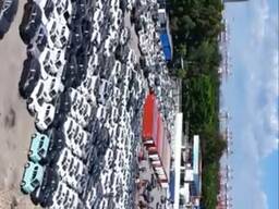 Delivery, supply, transportation auto, cars from China. Border crossing. Customs transit