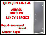 Дверь для турецкой бани Andres Lux Bronze (Серый) - фото 2
