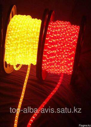 Дюралайт круглый 2-х жильный LED. Цвет: красный, желтый