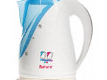 Электрический чайник Saturn ST-EK8014 бело-голубой - photo 1