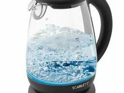 Электрочайник с подсветкой стеклянный Scarlett {Safe Work, 2200Вт, 1,7л}