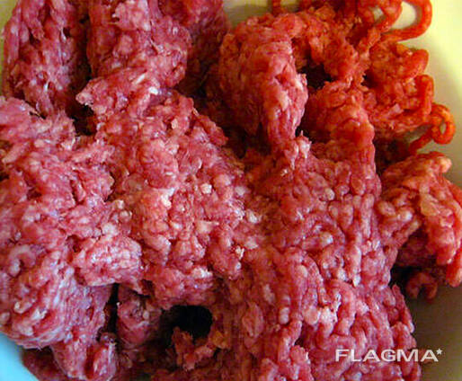 Фарш из мяса говядины и фарш из мяса курицы