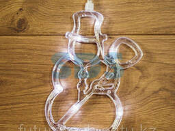 Фигура светодиодная "Снеговик" на присоске с подвесом. ..