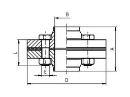 Фланцевое соединение PN 16 нержавеющее, комплект (20740) — DIN 2633, AISI. ..