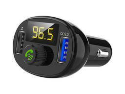 FM‑модулятор 6‑в‑1 с Bluetooth, USB, MP3‑плеером и вольтметром для авто 12/24В