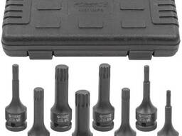 Forsage Набор головок-бит Spline ударных 8пр. ,1/2''(M5, M6, M8, M10, M12, M14, M16. ..