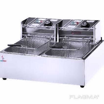 Фритюрница AIRHOT EEF6 6	570x450x310мм, 220В, 2, 5 2, 5кВт, 2 ванны - 6 6 л, в комплекте