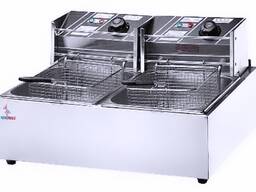Фритюрница AIRHOT EEF6 6	570x450x310мм, 220В, 2, 5 2, 5кВт, 2 ванны - 6 6 л, в комплекте