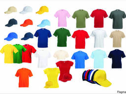 Футболка и кепка для нанесения логотипа