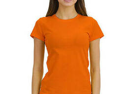 Футболка оранжевая х/б