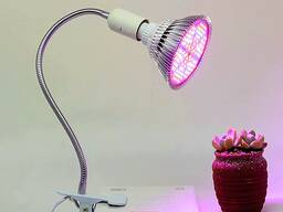 Гибкая лампа-прищепка для фитолампы E27 идеальный свет для роста растений