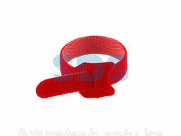 Хомут–липучка многоразовый 150х12 мм, красный (упак. 12. ..