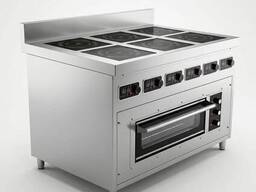 Индукционная плита шестиконфорочная с духовкой IND-6-D