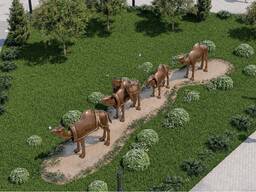 Изготовление скульптуры верблюдов из бетона в натуральную величину