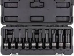 JCB Набор головок-бит TORX ударных 10пр. ,1/2''(T30, T40, T45, T50, T55, T60, T70, T80. ..