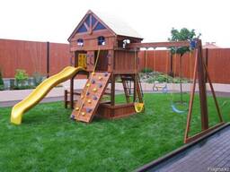 Качели садовые деревянные детские
