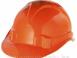 Каска защитная из ударопрочной пластмассы, оранжевая. ..