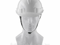 Каска защитная с храповым механизмом, Европласт, белая. ..